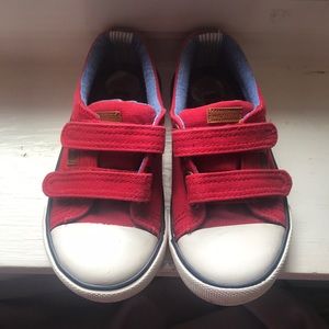 Canvas little strap over shoes for boy or girl.